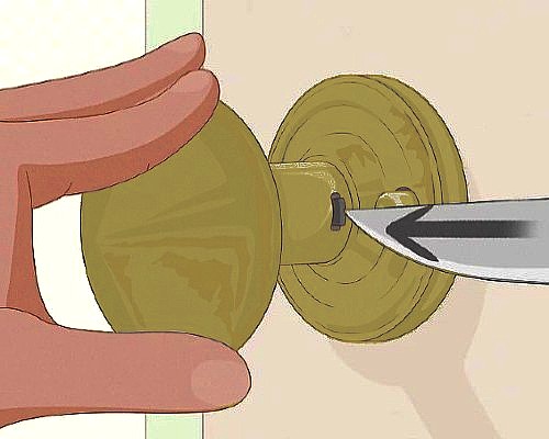 Doorknob Removal Step 1
